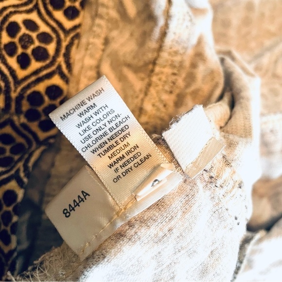 Loft Vintage 100% Cotton Black and White Ornament Jacket - Size 6 - Picture 6 of 7